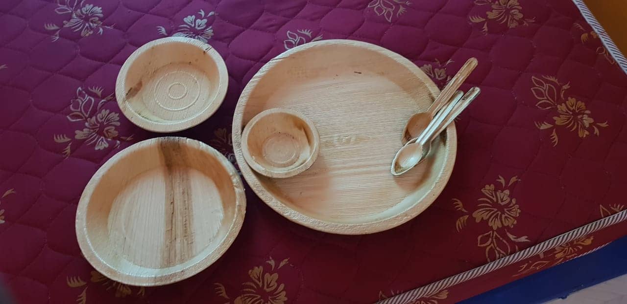 ARECA LEAF PLATES AND SPOONS