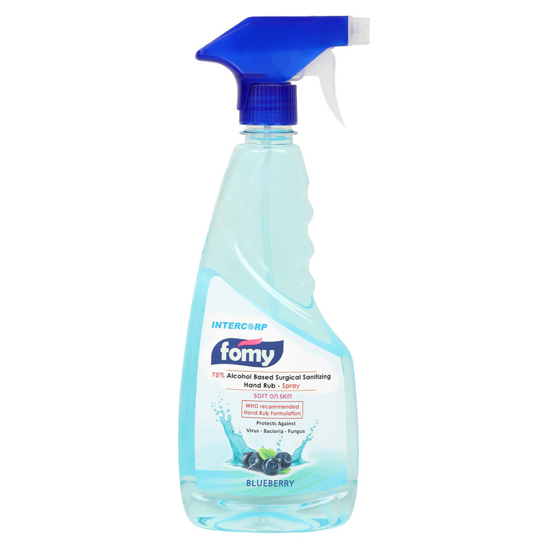 FOMY Hand Sanitizer Rub - Blueberry, Pomegranate, Lemon, Natural - 100 ML, 500 ML, Spray, Liquid, Gel